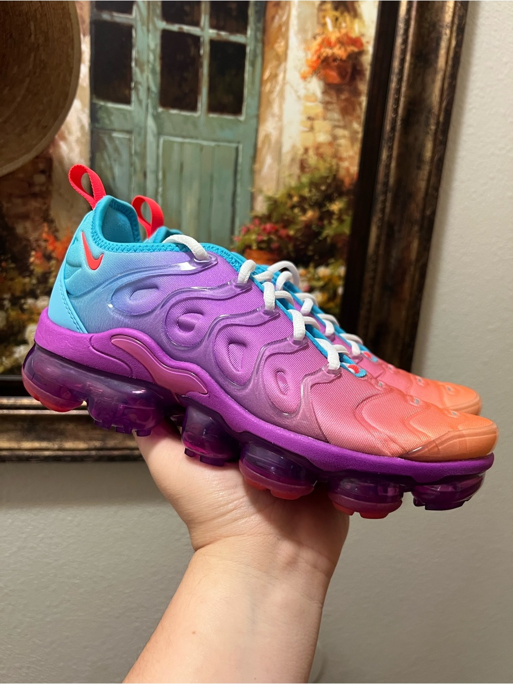 Nike Air VaporMax Plus Fuchsia Dream Bright Crimson Gradient (Women's) sneakers